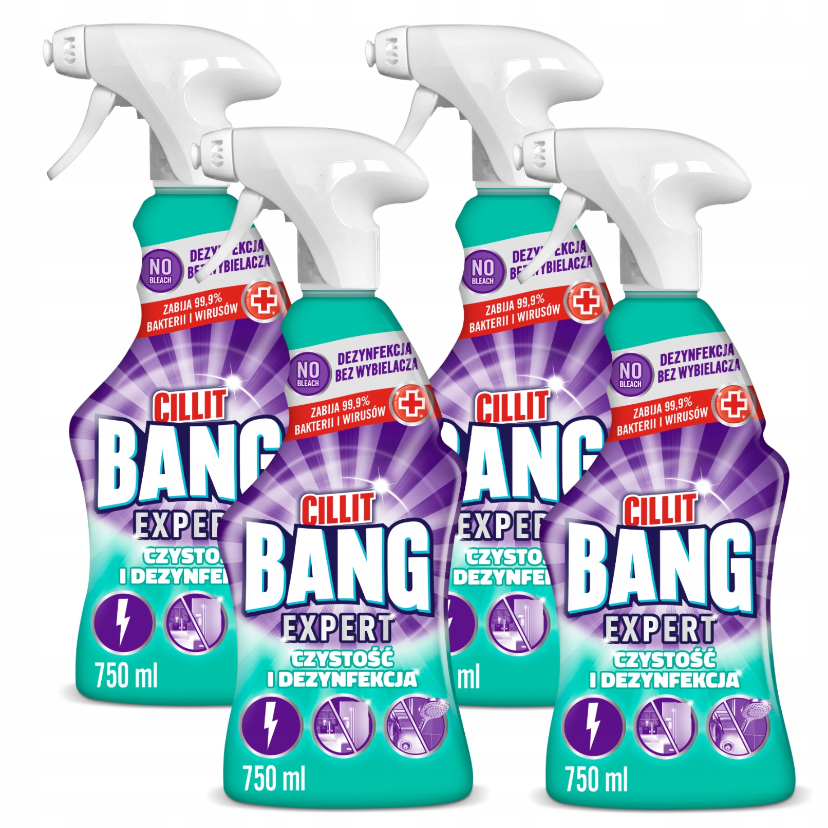 Levně Cillit Bang Čisticí Prostředek Na Povrchy, Čistota A Dezinfekce 4X 750 ML
