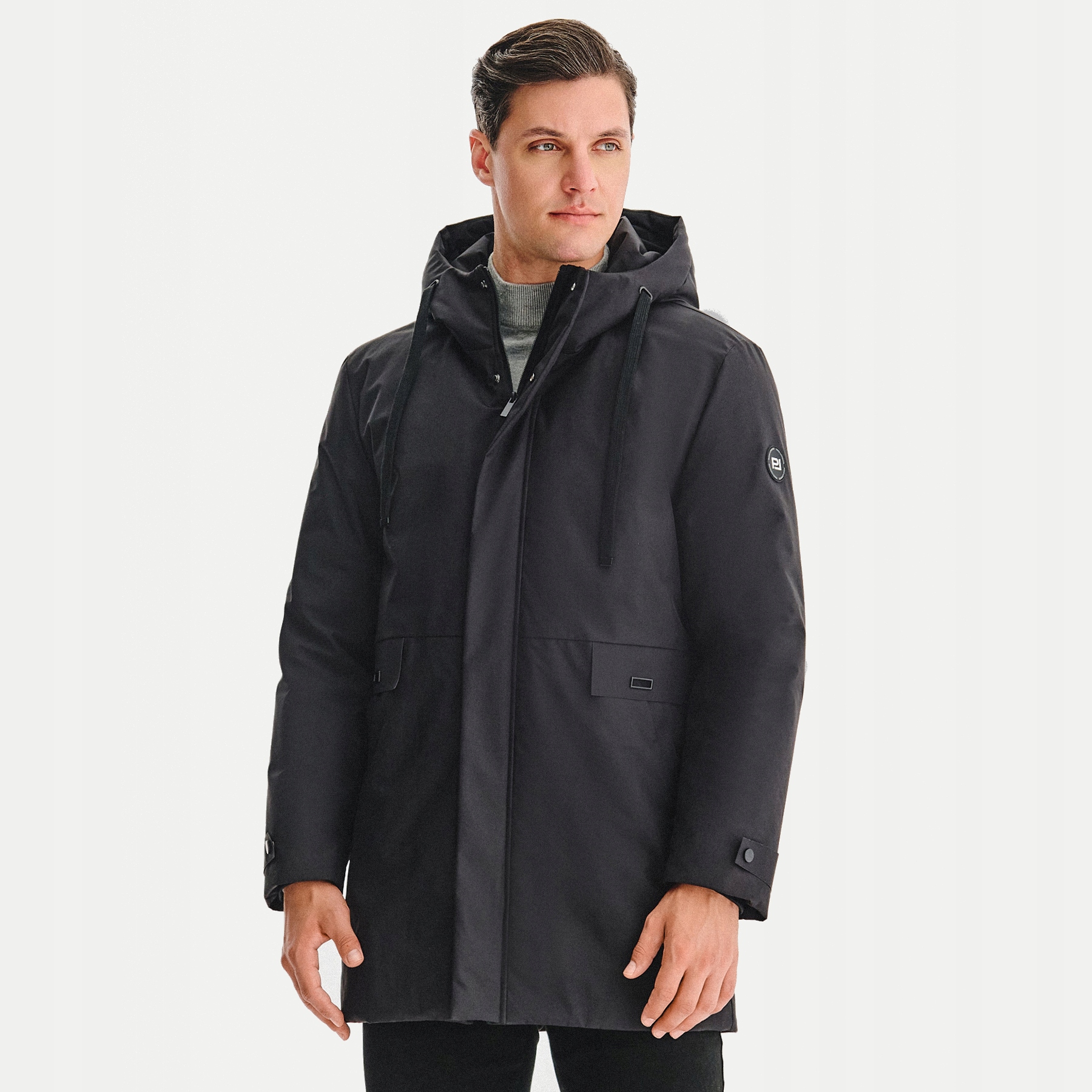 Pánská černá péřová bunda na zimu Pako Lorente vel 56