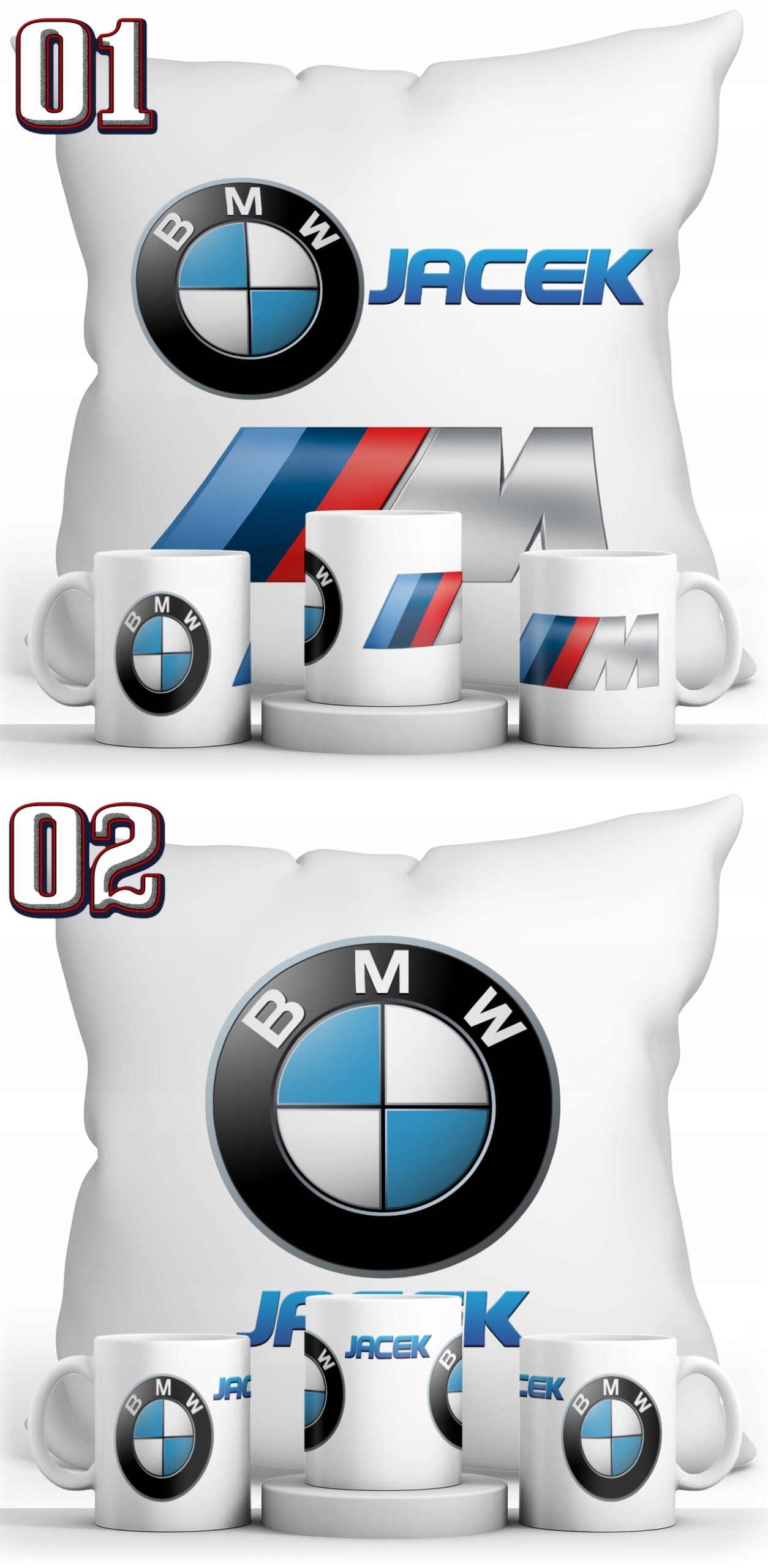 ZESTAW BMW KUBEK + PODUSZKA Producent inny