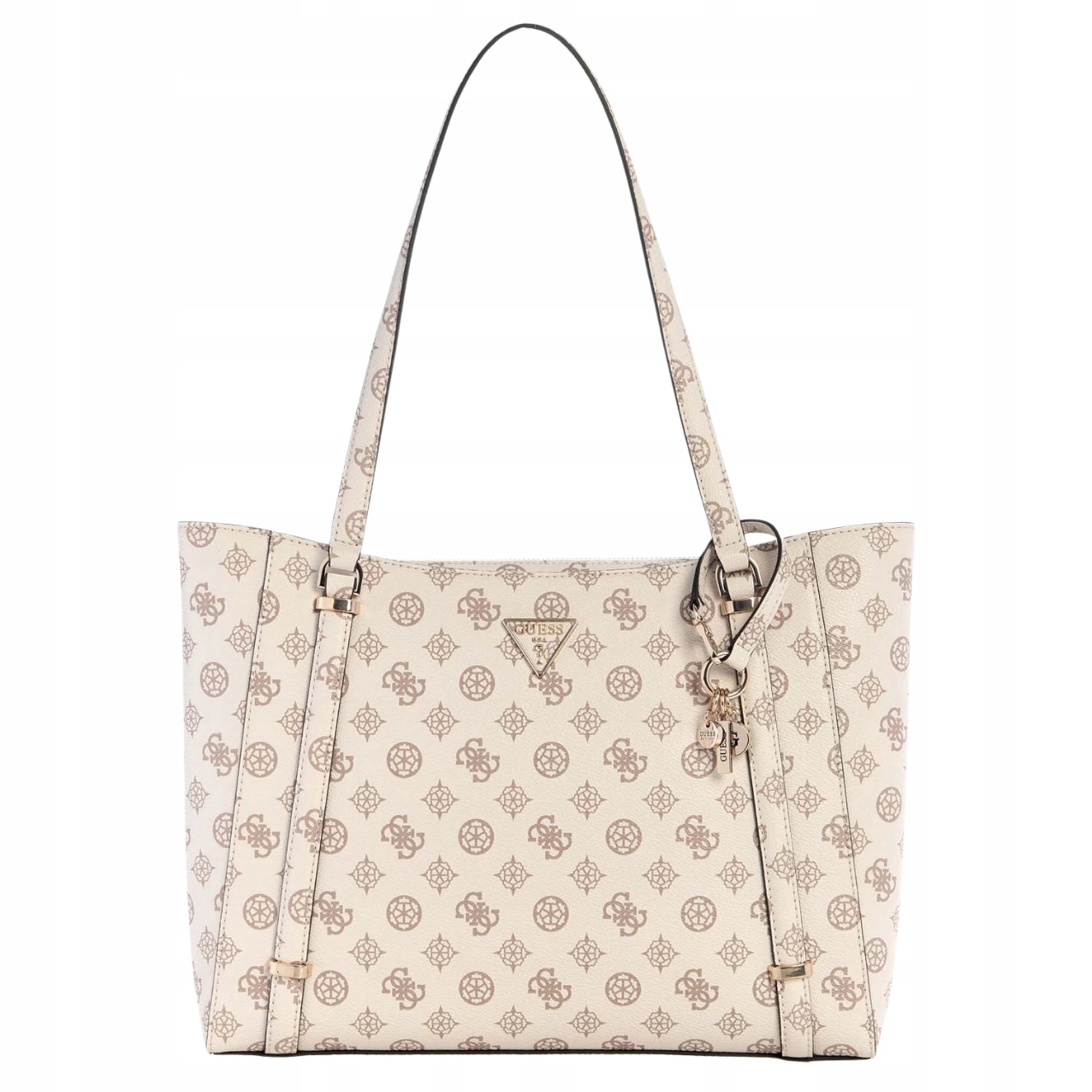 Guess Béžová shopper kabelka s logem Daryna Elite