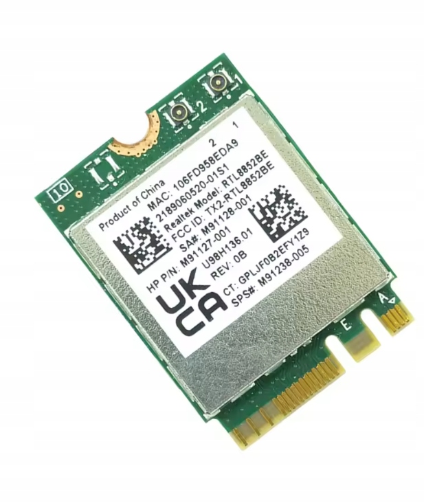 Síťová karta Wifi AX1800 Realtek RTL8852BE M2-NGFF Wlan 5.2 Hp M91127-00