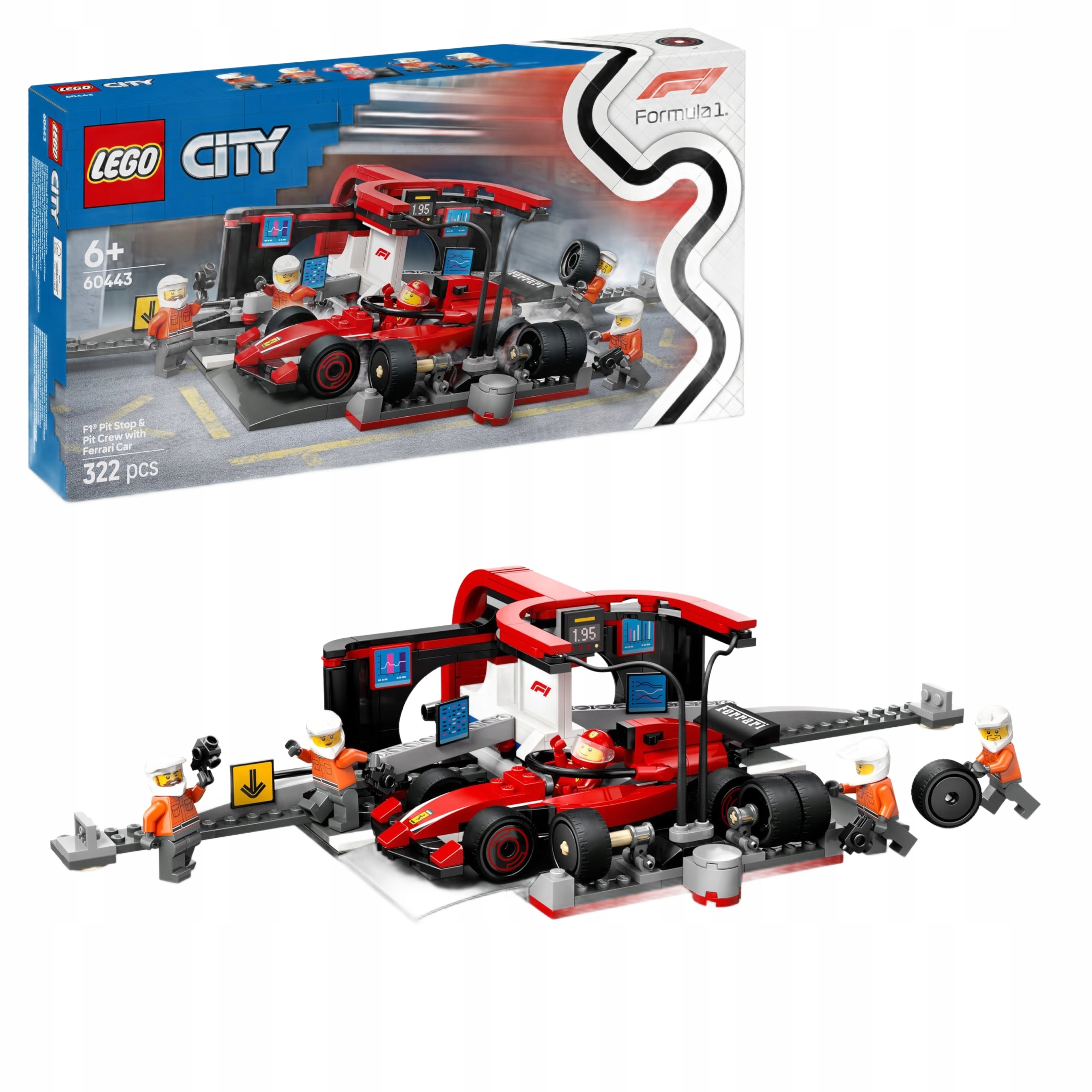 Lego City F1 Pit stop Ferrari 60443