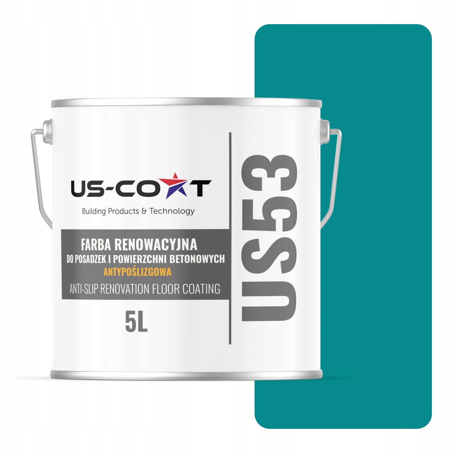Renovačná Farba Na Podlahy Protišmyková Modrá Tyrkysová RAL5018 5 L