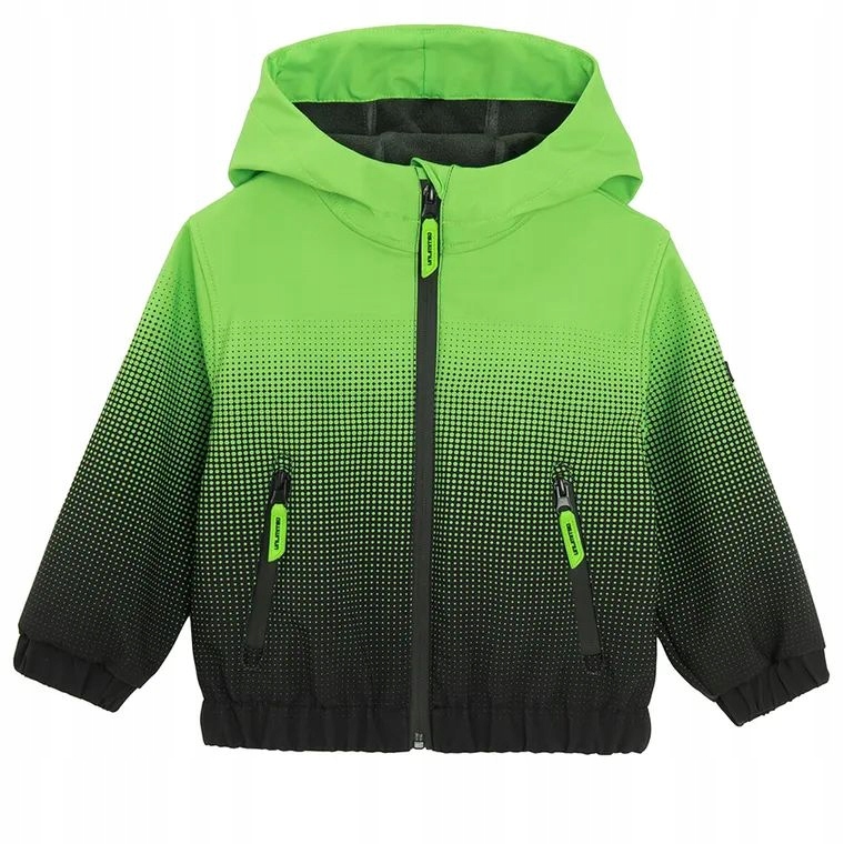 Cool Club kurtka softshell chłopięca przejściowa zielono-czarna 116