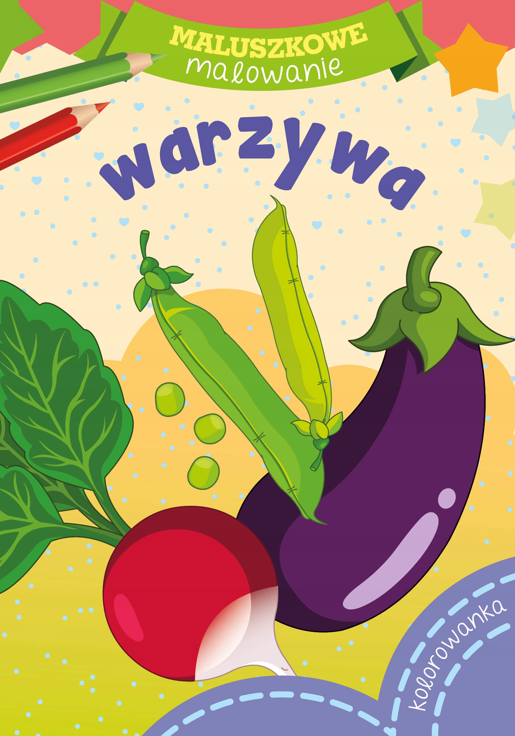 

Maluszkowe malowanie Warzywa Kolorowanka Malowanka