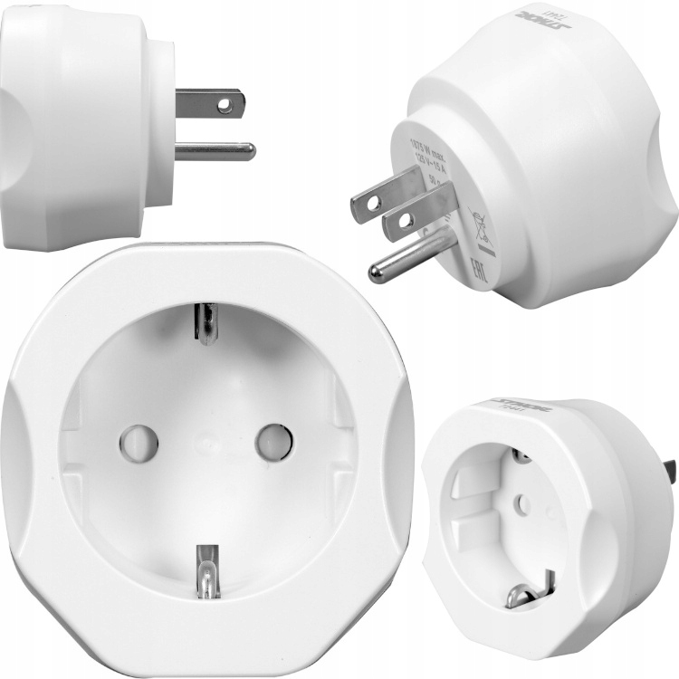 Adapter Podróżny Z Europejskim Gniazdem I Wtyczką Usa Europa Usa