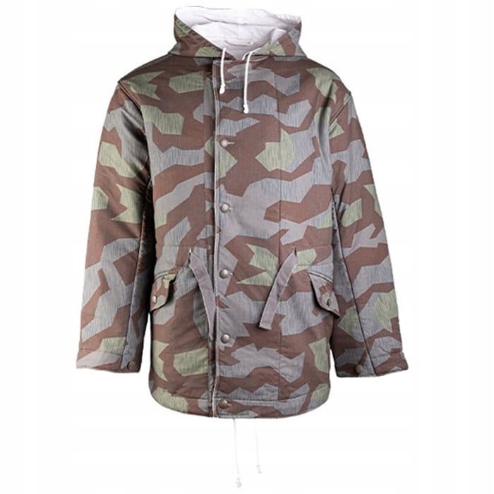 Pánská bunda s kapucí oboustranná Mil-Tec Wwii Splinter/White 52/54