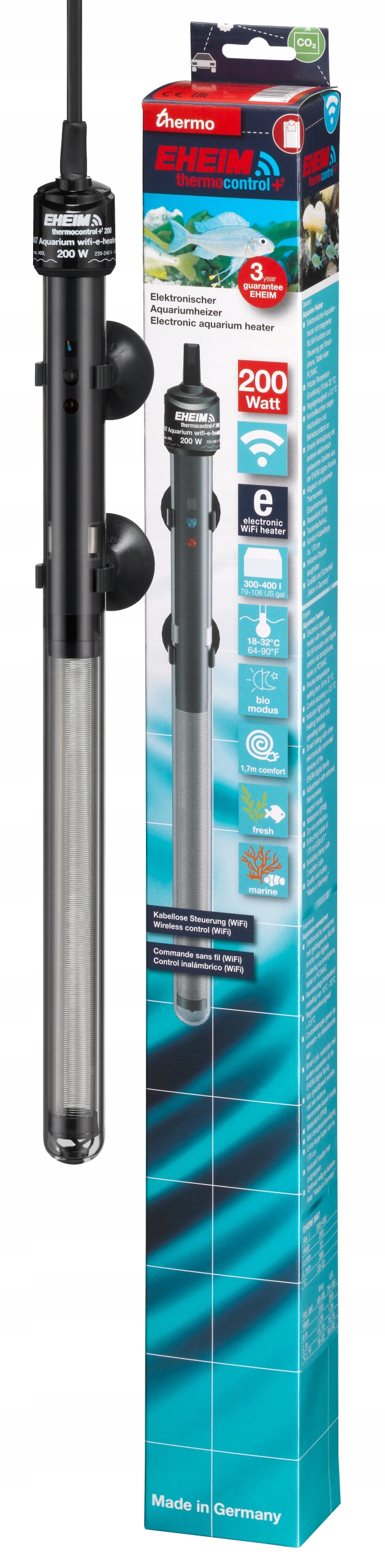 Levně Eheim ohřívač thermocontrol+ e 200 W Wifi s termostatem do akvária