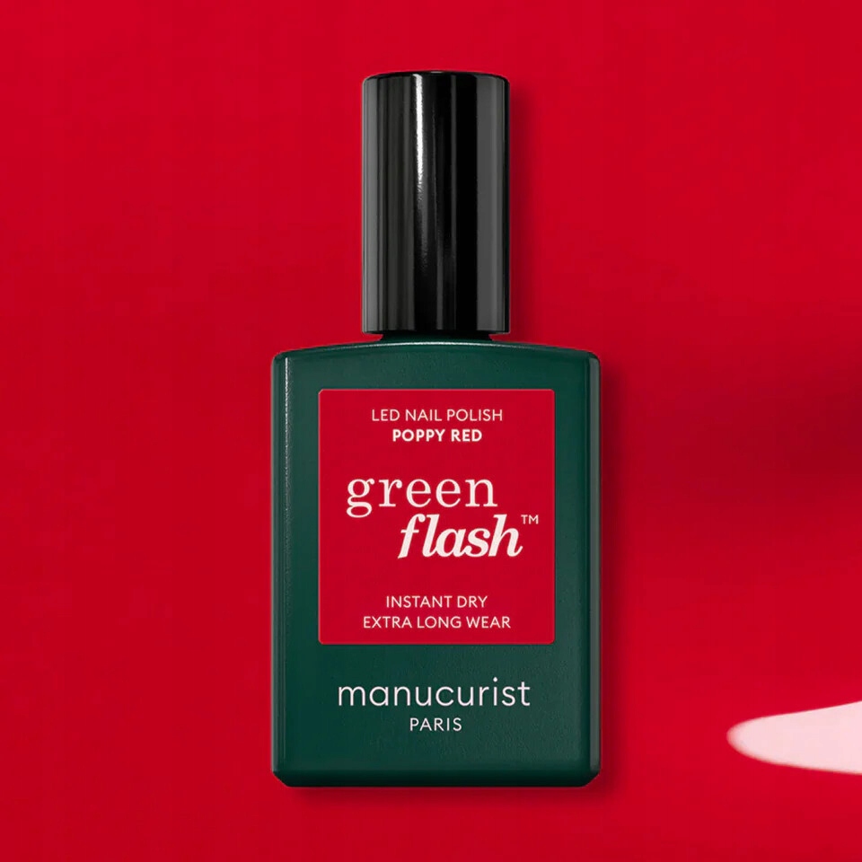 Manucurist Green Flash Led Gel Lak Maková červená 15 ml