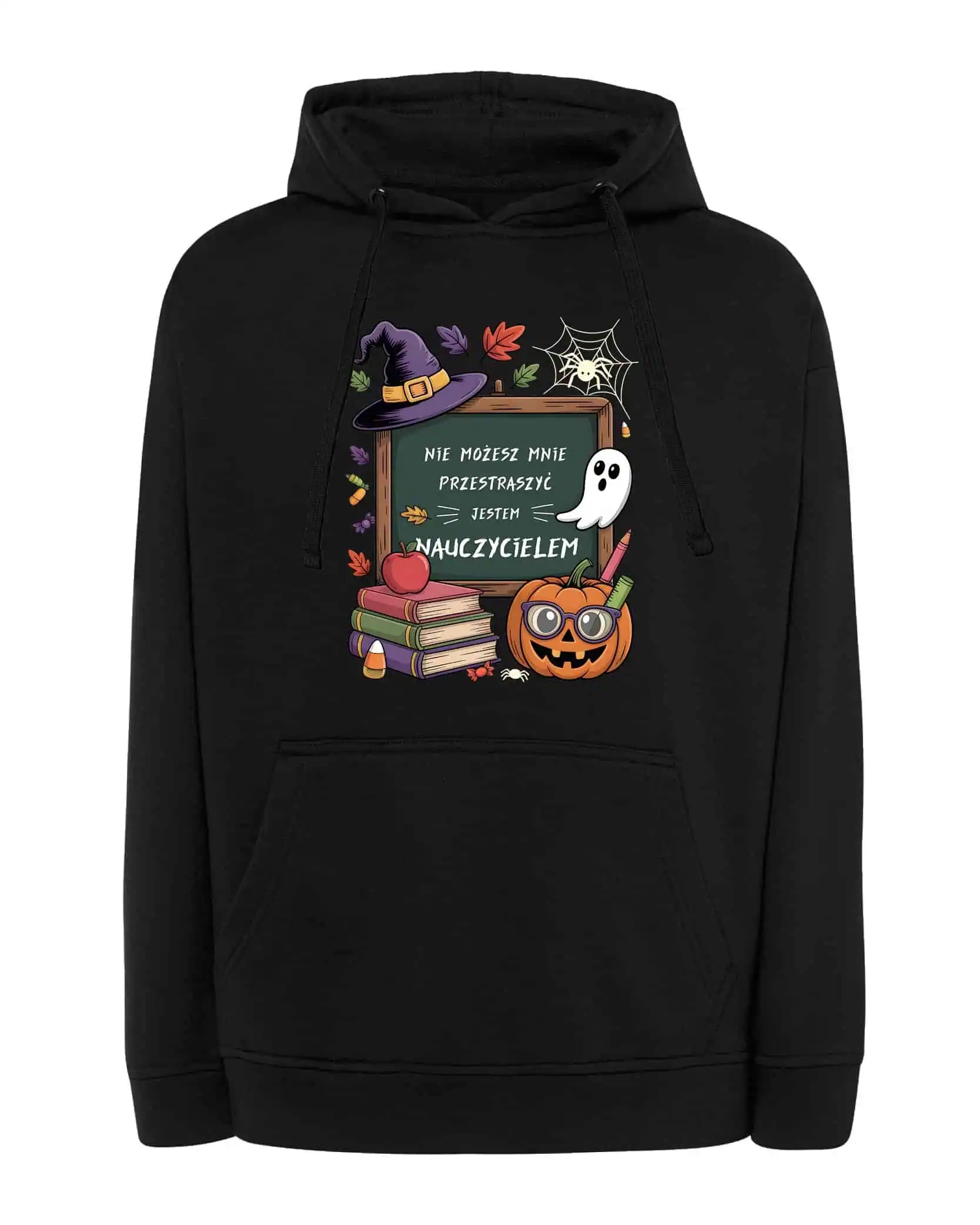 Mikina s kapucí Den učitelů Vtipný Dárek Černá M