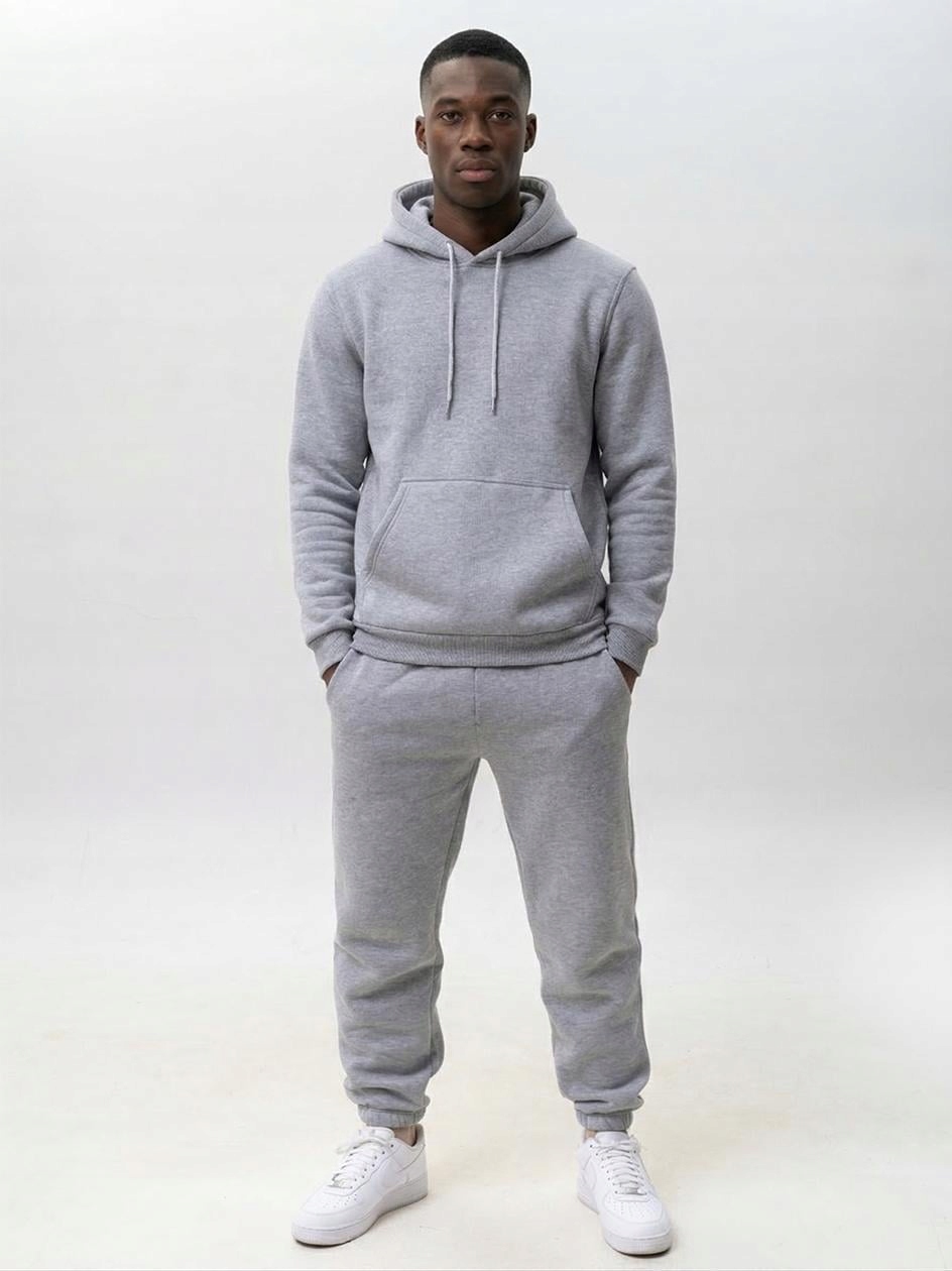 Tepláková Souprava Hladký Bez Loga Klasický Šedý Lucky Dice Base XL