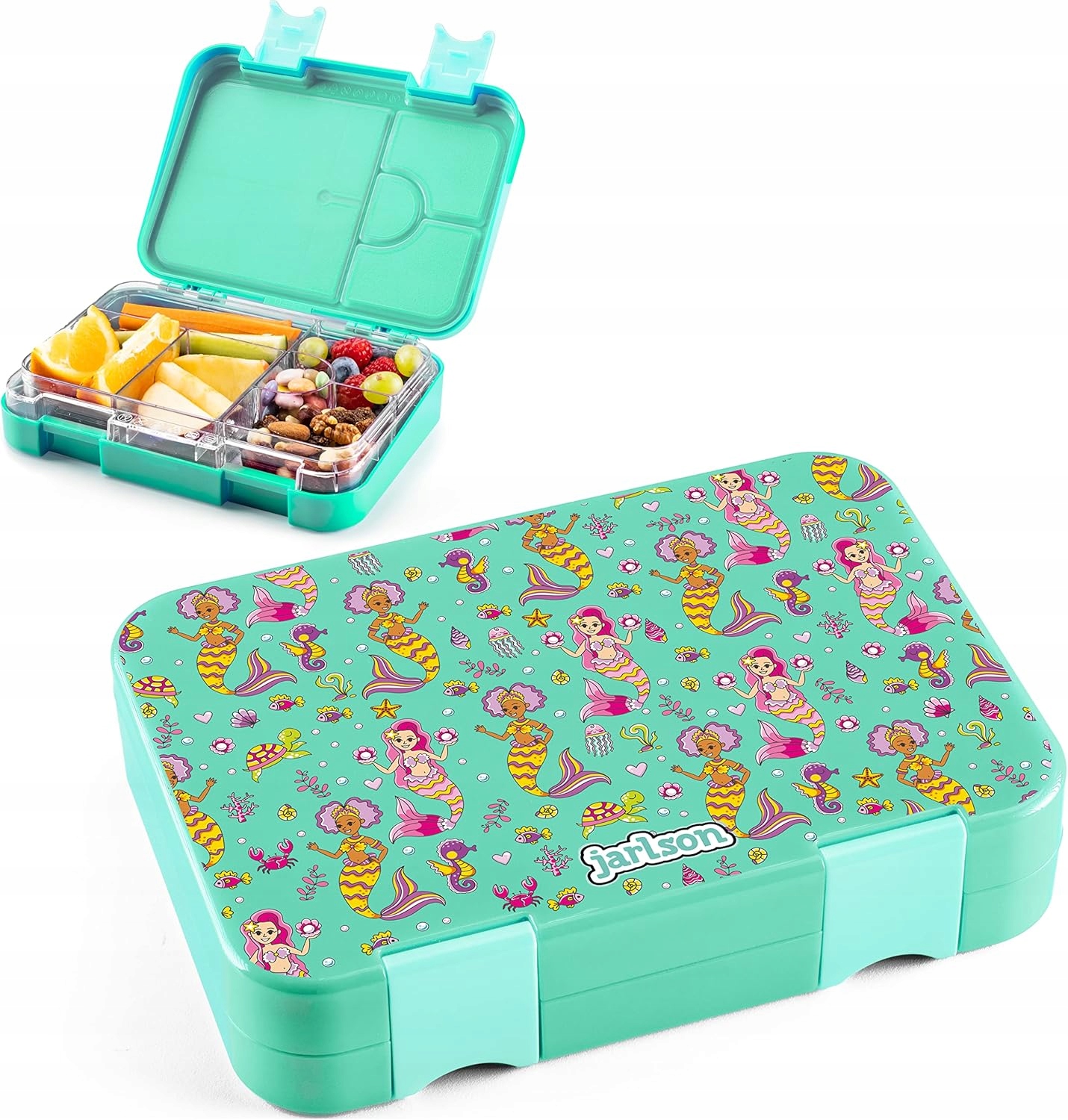 Lunchbox śniadaniówka Jarlson Toni do przedszkola szkoły syrena miętowy