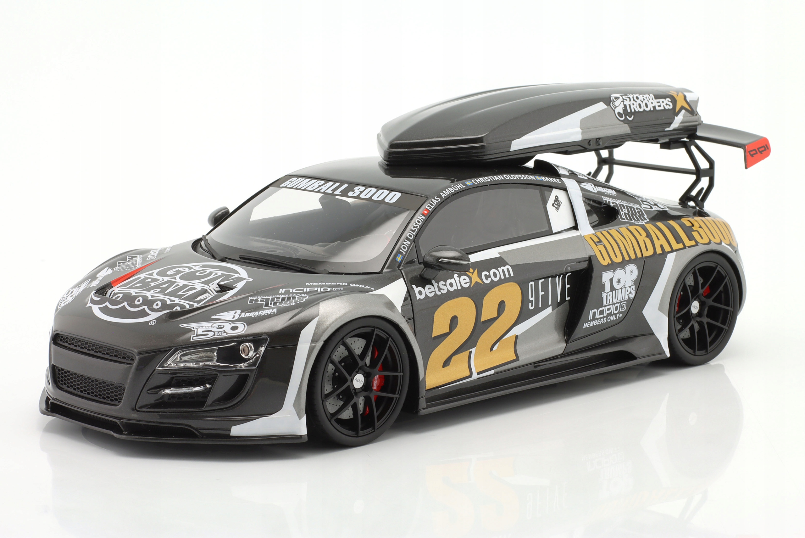 Audi R8 V10 Gumball 3000 Jo #22 2020 Jon Olsson Team Betsafe Gt Spirit 1:18