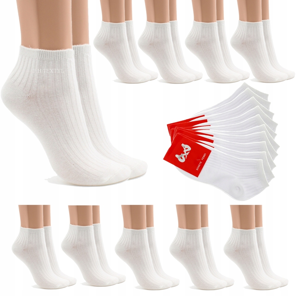 

10X Bawełniane skarpety skarpetki damskie 36-38