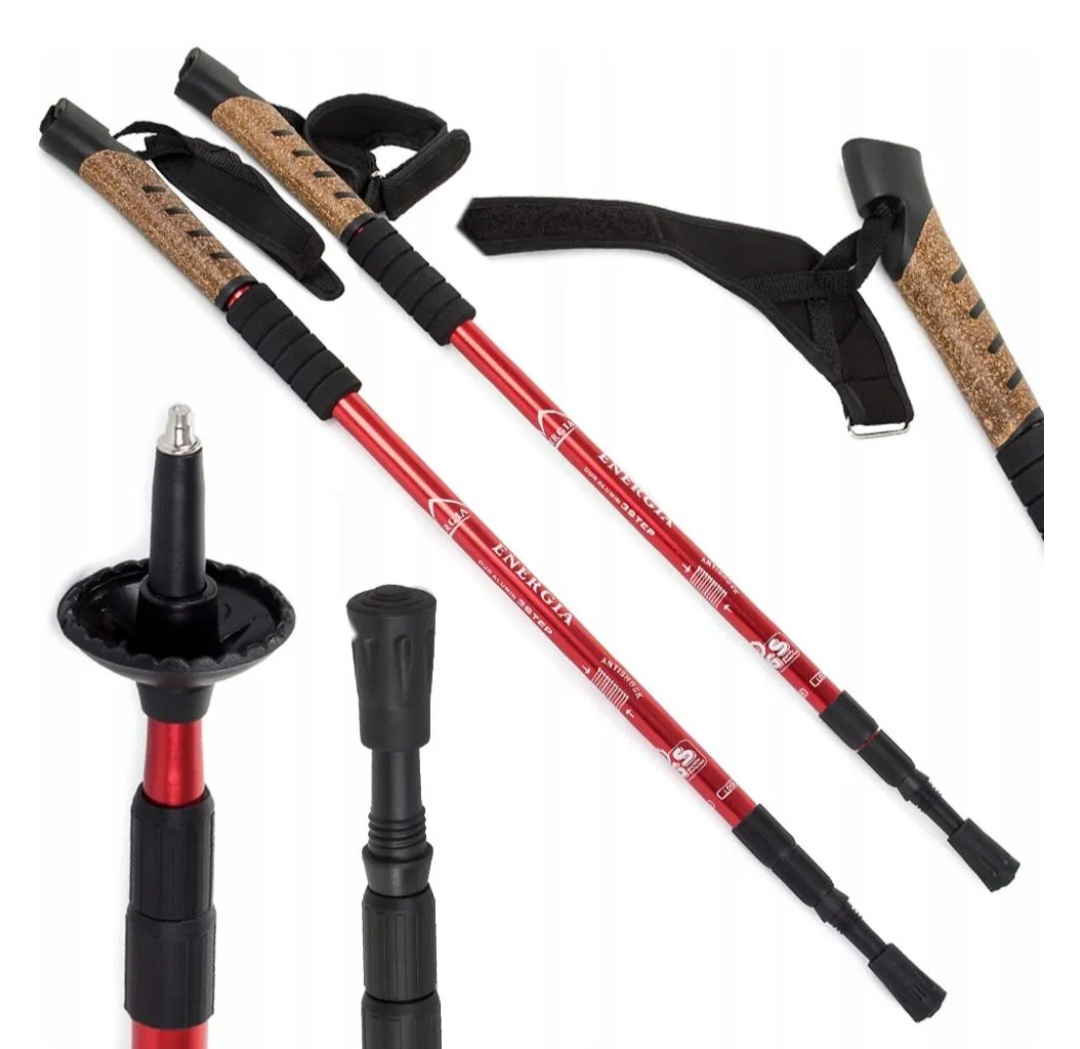 Kije Do Nordic Walking Kijki Do Chodzenia Po Grórach Regulacja Czerwone