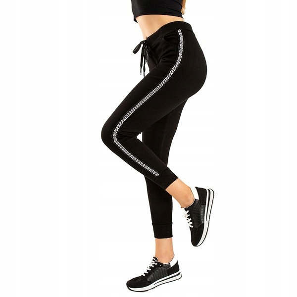 

C07 Black Tregginsy Czarne Spodnie M/L - 39