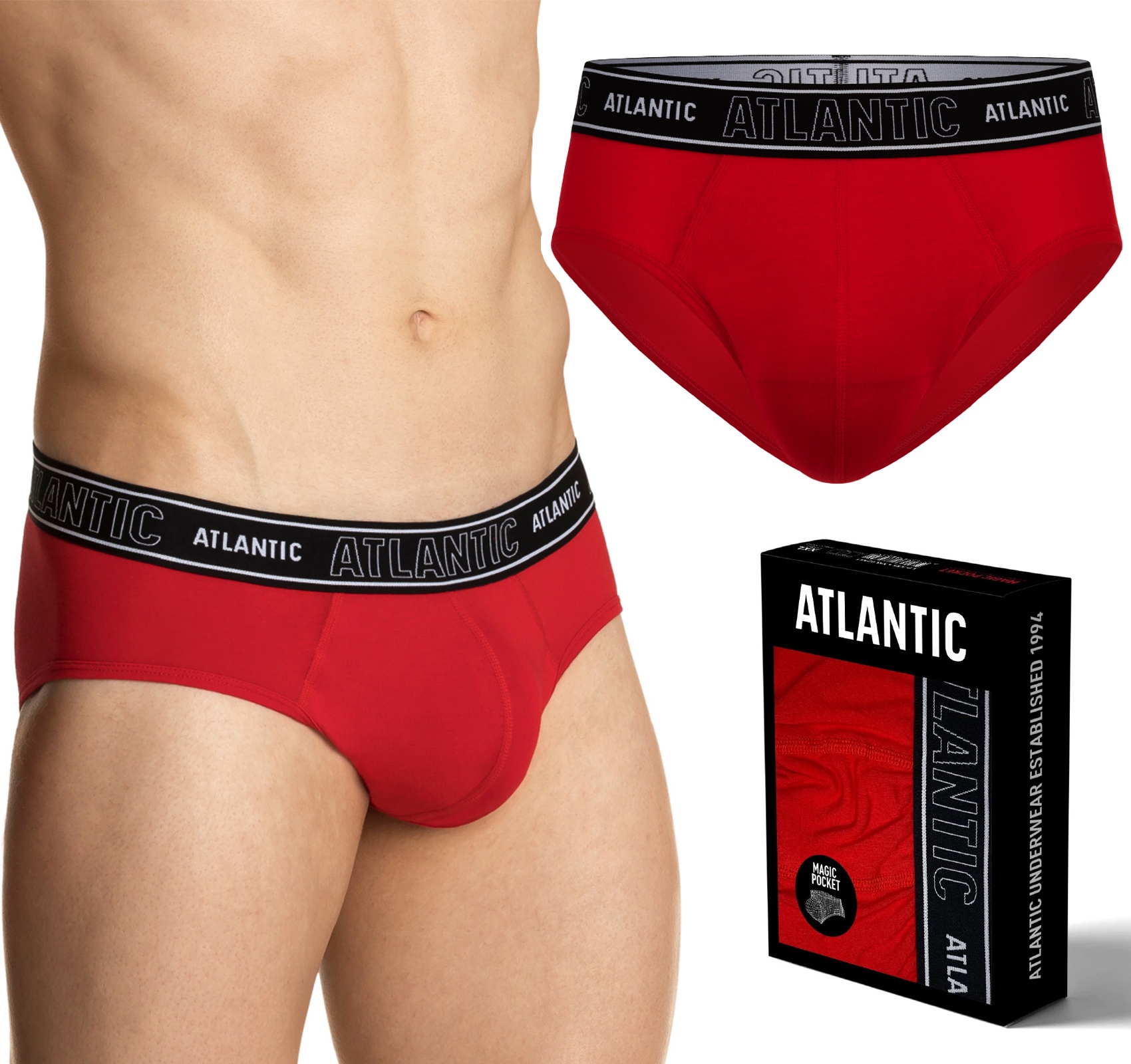 

Slipy Męskie Push-up Atlantic Magic Pocket L