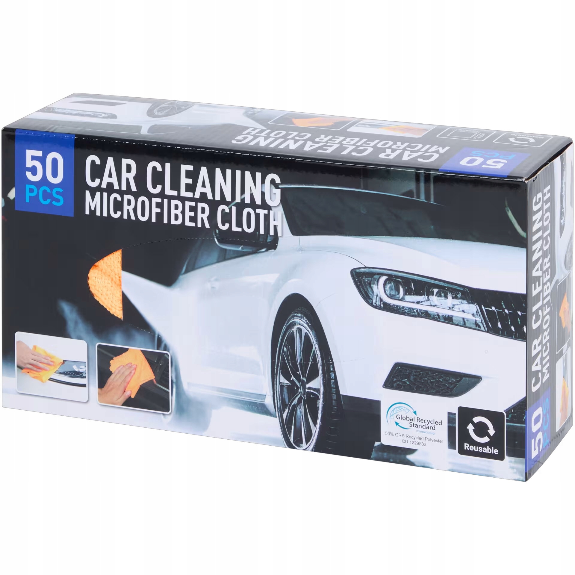 Ściereczki z mikrofibry Do Czyszczenia Auta Samochodu 50 sztuk 28 x 28 cm