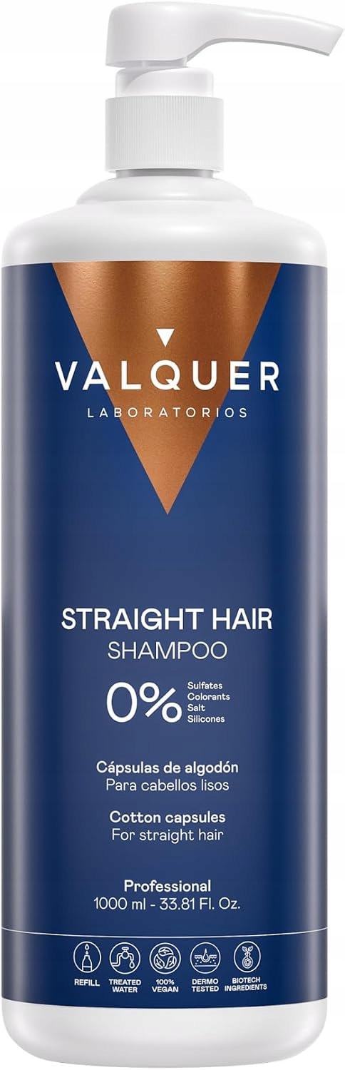 Valquer Zero šampon 1L pro rovné suché vlasy, hydratační, proti krepatění