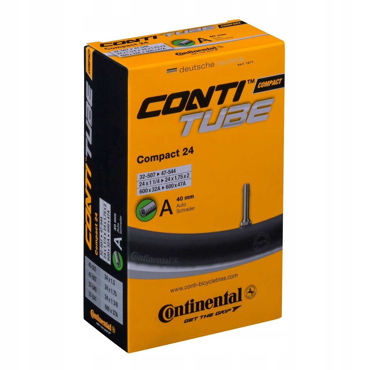Continental Compact 24 Auto Dętka 600 x 32-47mm z wentylem samochodowym