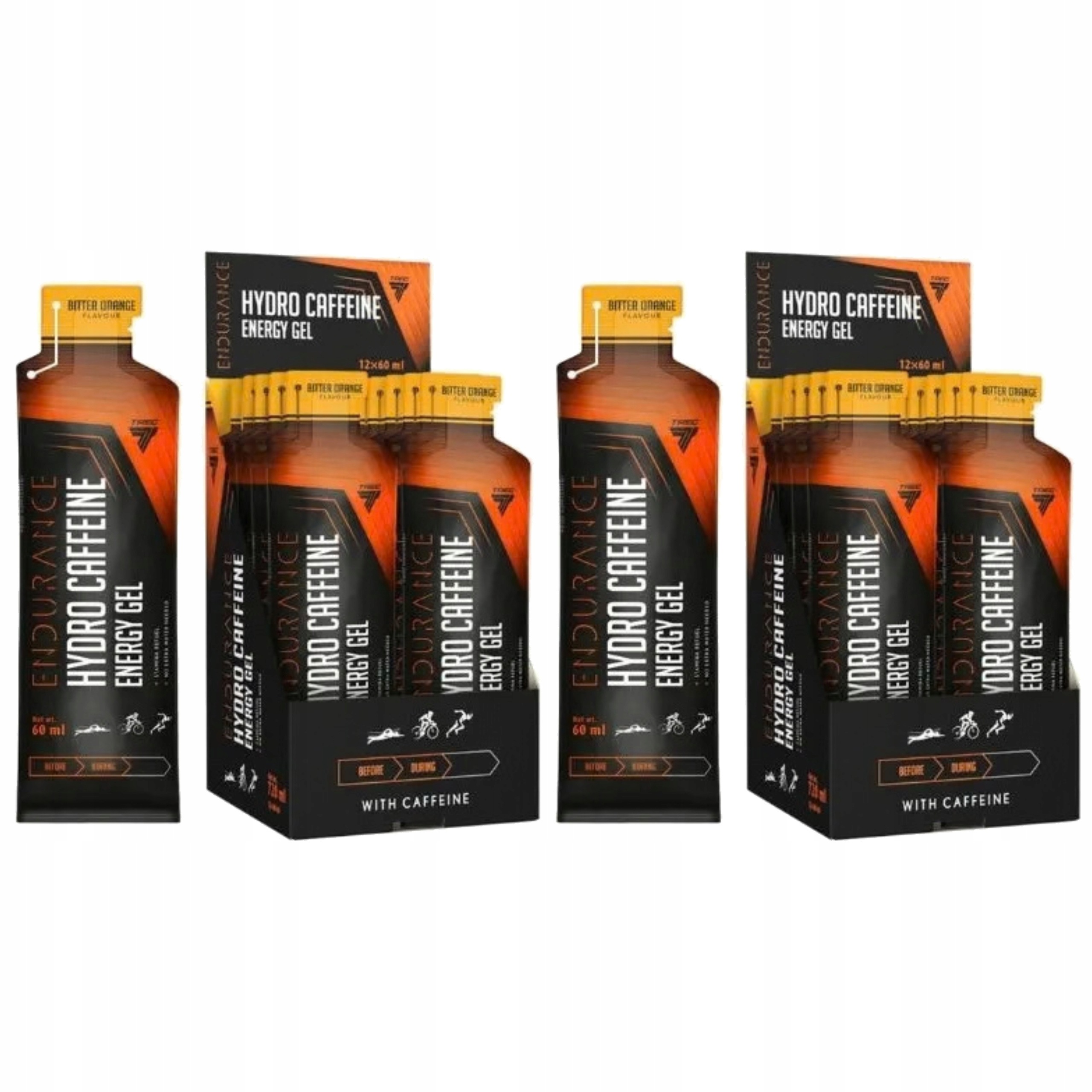 2x Energetický Gel Kofein Trec Hydro Caffeine Energy Gel 12x 60 ml Energie