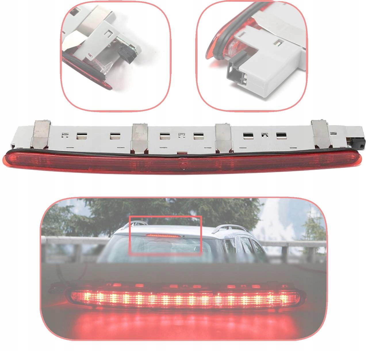 Třetí Led brzdové světlo pro Mercedes třídy M W164 2005-2011 A1648201056