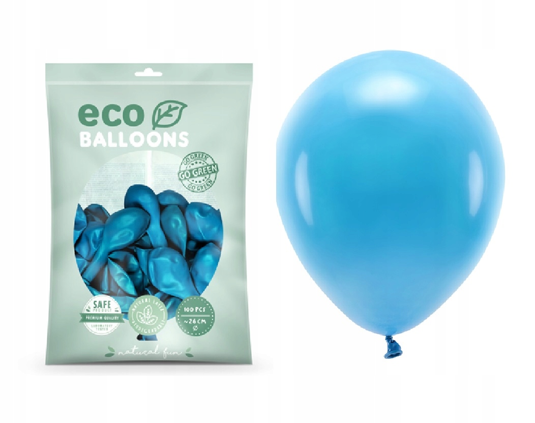 

Balony Eco 26cm turkus 10 szt Ekologiczne