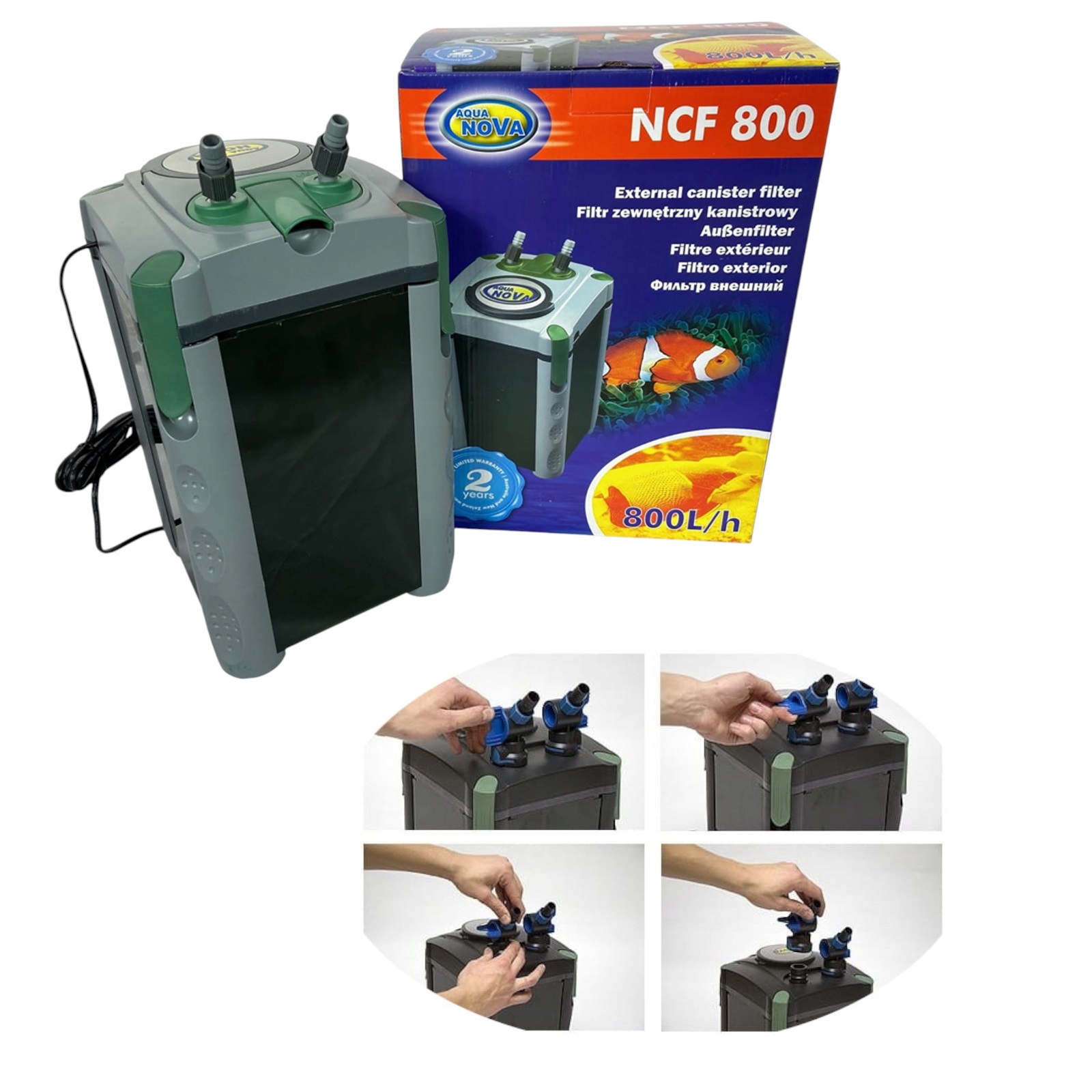 Cichy filtr kubełkowy do zbiorników średniej poj. NCF-800 marki Aqua Nova