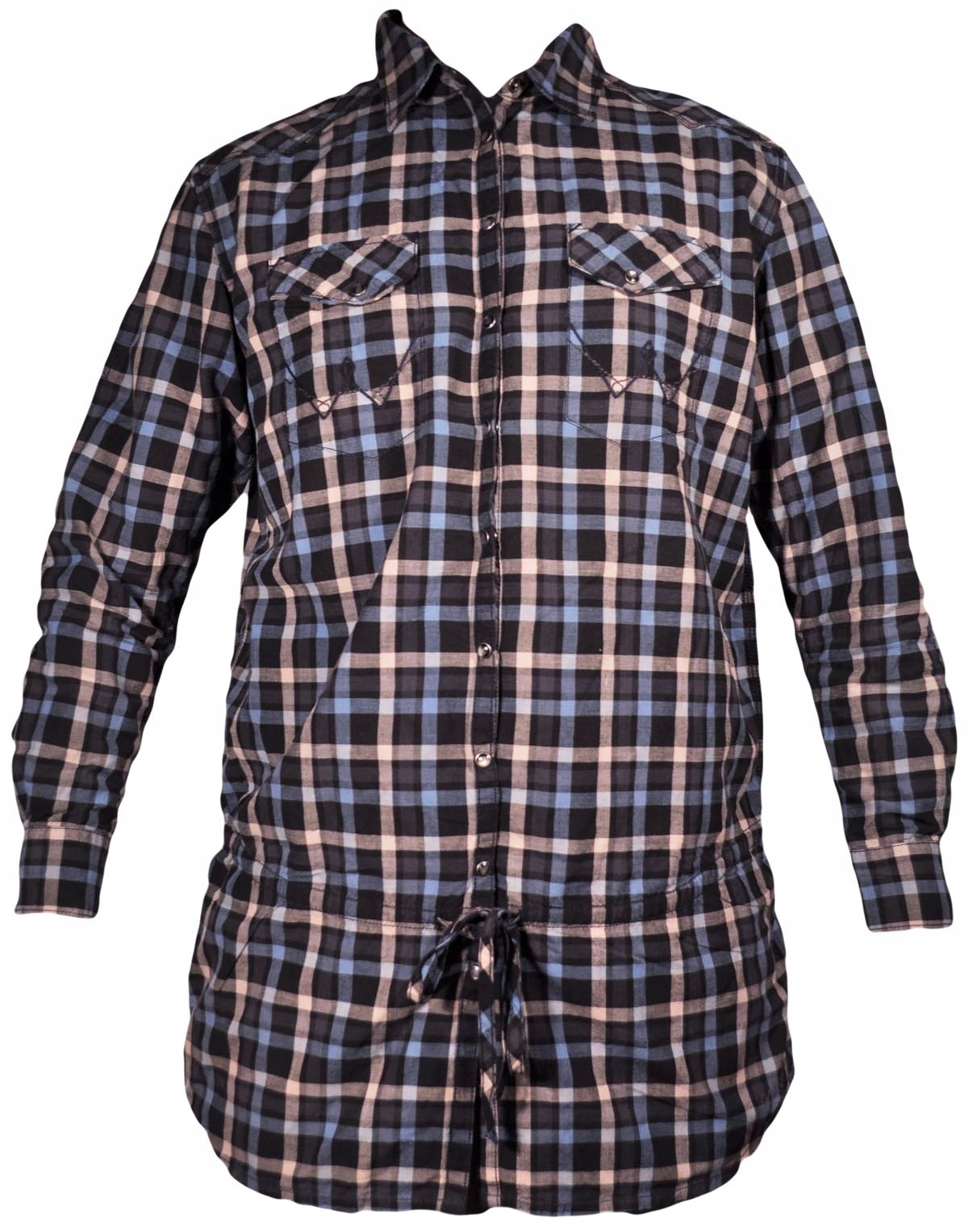 Wrangler šaty Checked černo-modrá Dan Dress S