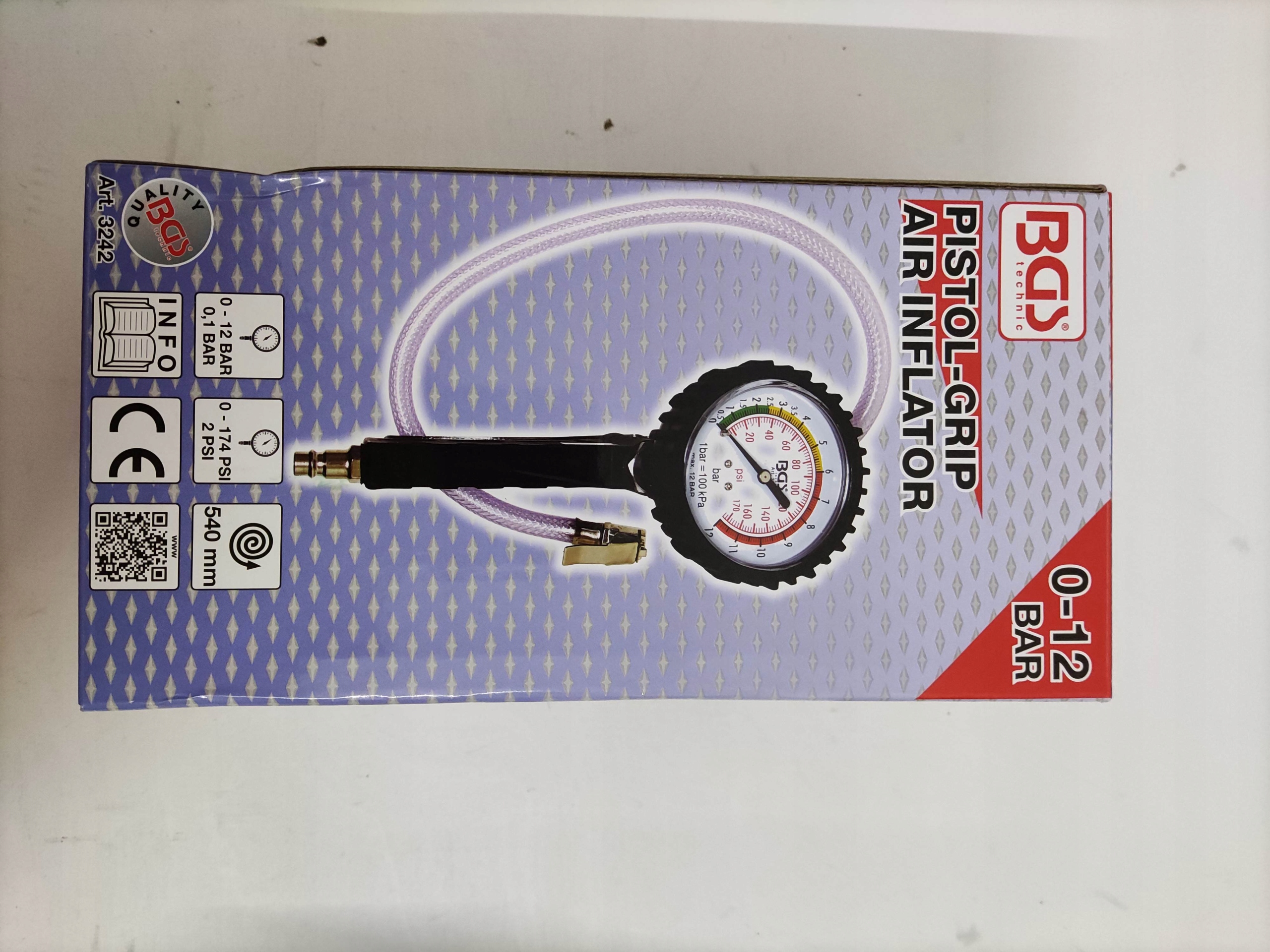 Пистолет для надувных колес 0-10 бар