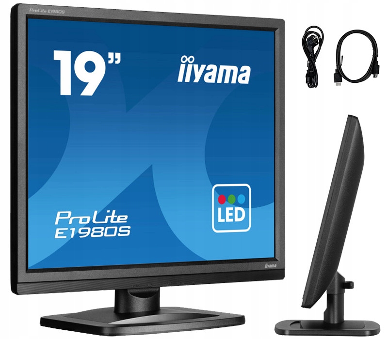 Monitor iiyama ProLite E1980S-B1 19" 1280 x 1024 px Tn, 75Hz, 3ms