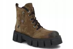 Dámské kozačky Nessi 22368 s velurovou platformou R40