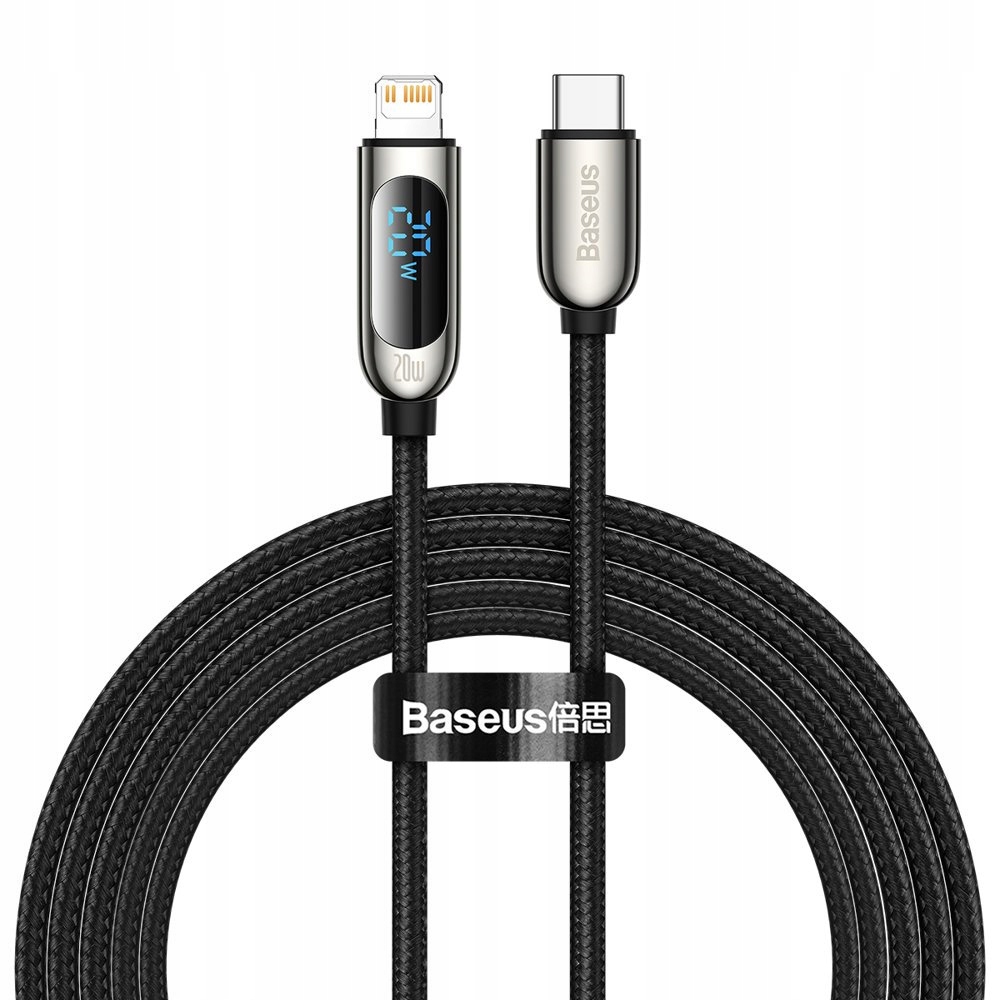 

Baseus Kabel USB-C/Lightning 20W Z Miernikiem 2m