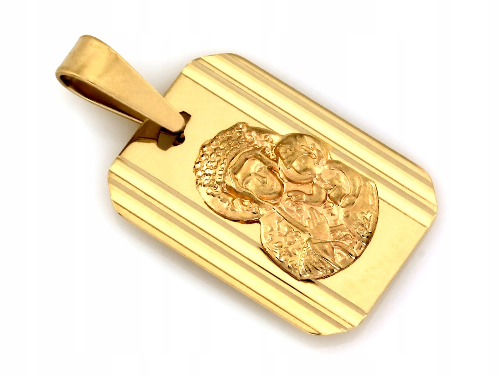 Zlatý medailonek 585 s Pannou Marií Čenstochovskou 0.85g devocionálie dárek