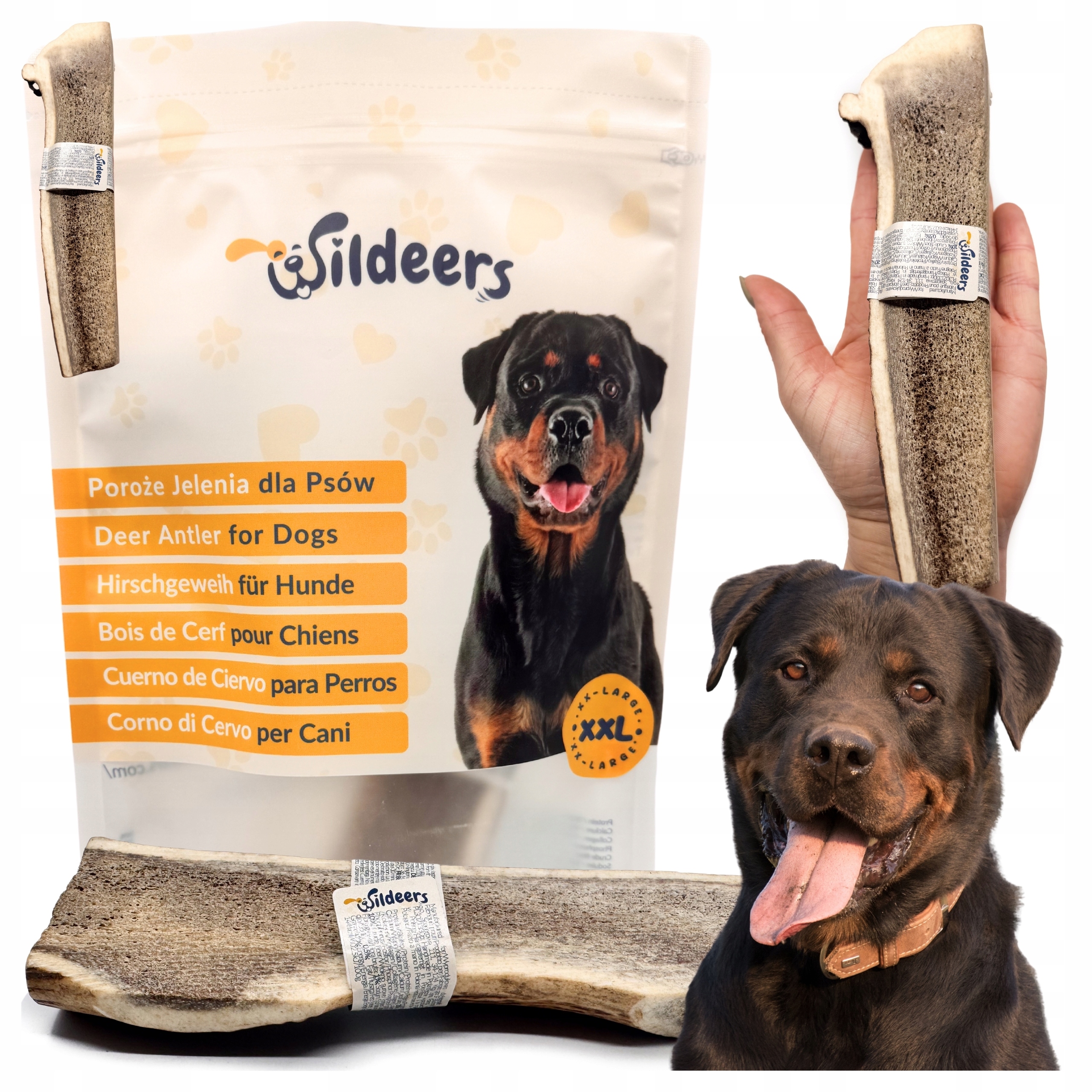 Levně Přírodní Kousátko Pro Psa Z Jeleního Parohu Otevřené Velikost XXL Easy Soft