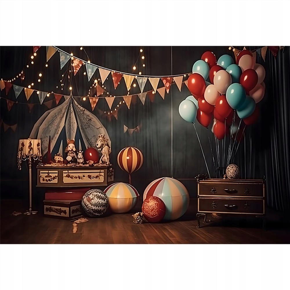 Vinylové fotografické pozadí, cirkus, 4,5 x 3- YongFoto