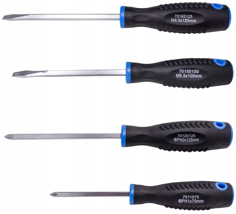 FORSAGE - WKRĘTAKI MAGNETYCZNE PŁASKIE I KRZYŻOWE ZESTAW ŚRUBOKRĘTÓW 4 SZT Marka Mar-Pol