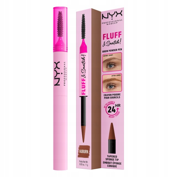 NYX Professional Makeup Fluff & Snatch! Pudrowy Pisak do Brwi Auburn