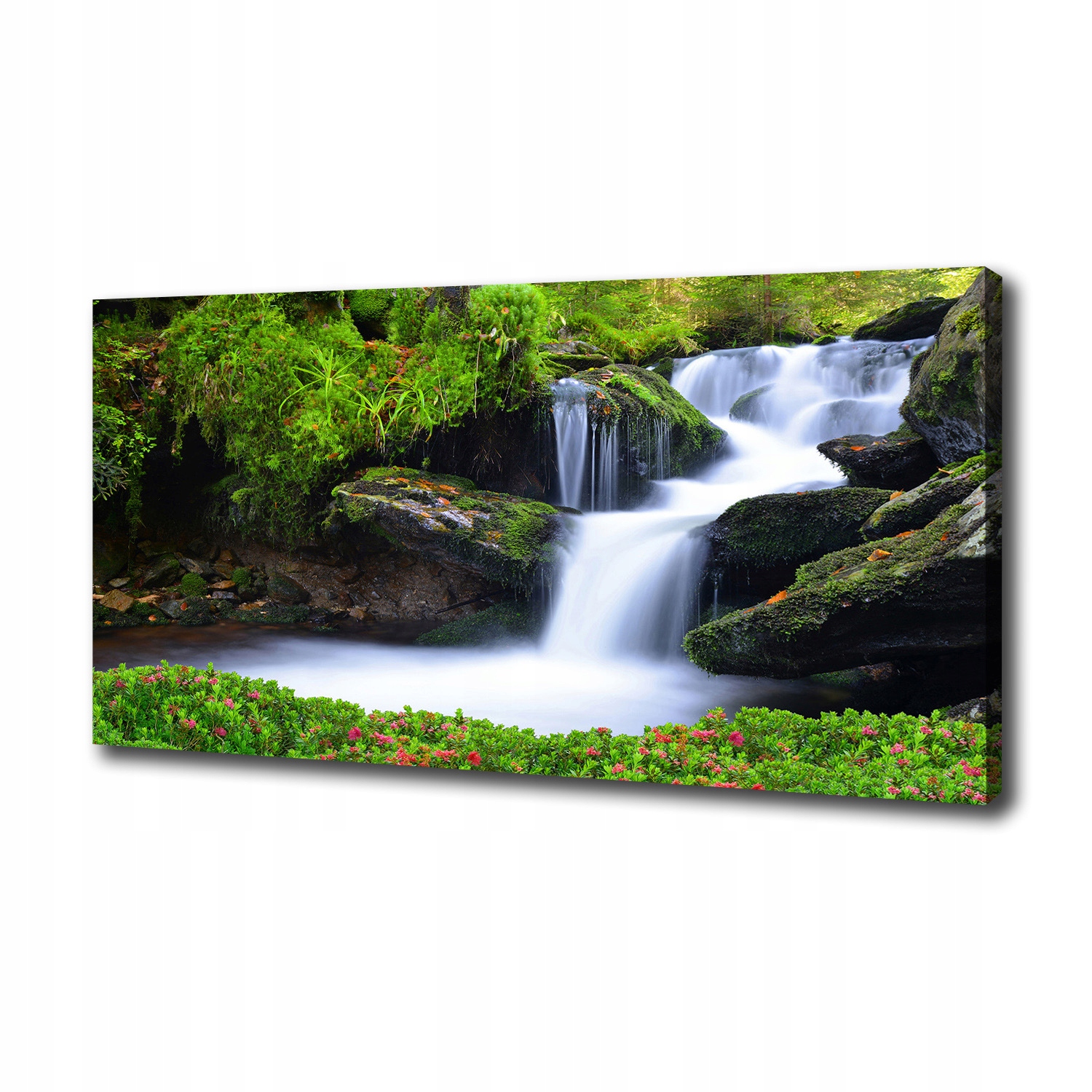 Fotoobraz obraz na plátně Vodopád v lese 125x50 cm