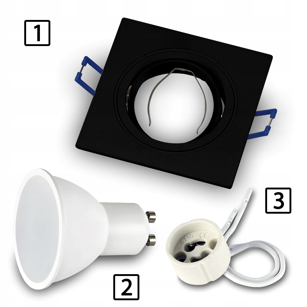 Oczko halogenowe OKRĄGŁE ODLEW ALU CZARNY do LED Kod producenta 100260