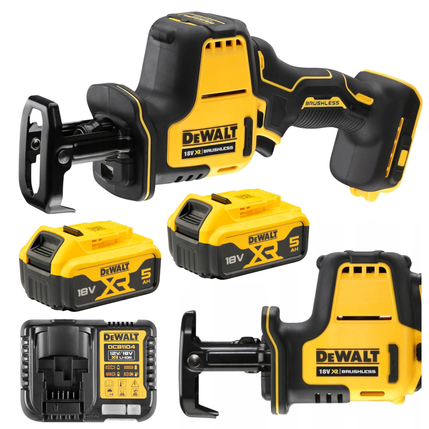 Dewalt Pilarka szablowa bezszczotkowa 18V Xr DCS369N 2x Aku 5Ah Ład