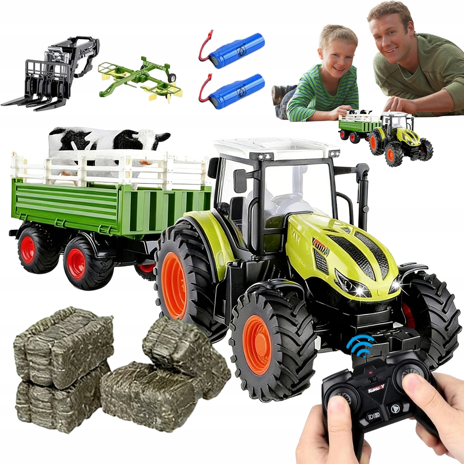 Traktor Zdalnie Sterowany 1:24 Elektryczny Do Zabawy Dla Dzieci 5-16 Lat