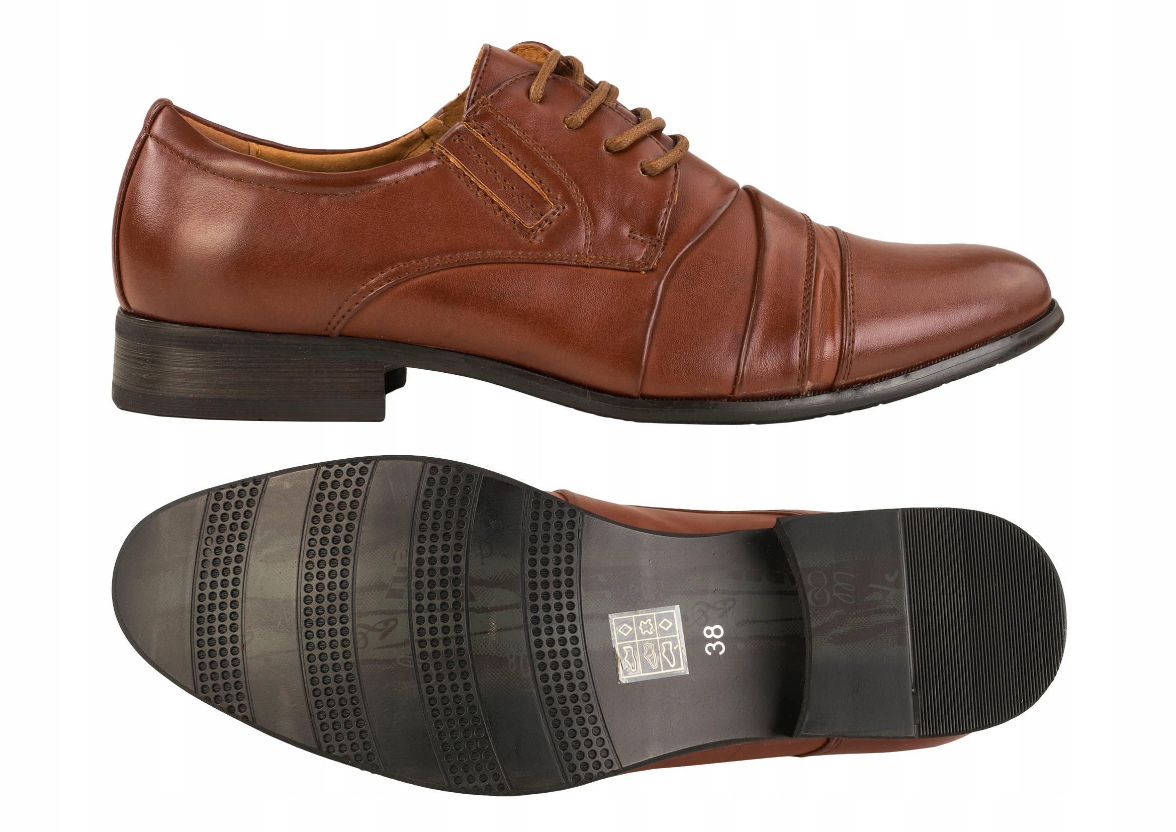 OBUWIE KOMUNIJNE CHŁOPIĘCE dziecięce Brązowe R. 41 Marka Inna marka