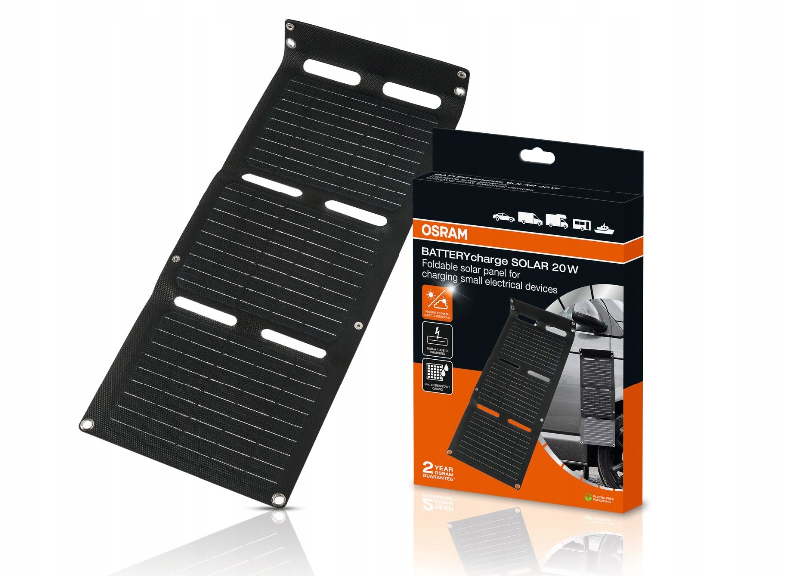 Osram BATTERYcharge Solar solární panely pro nabíjení a napájení, 20 W