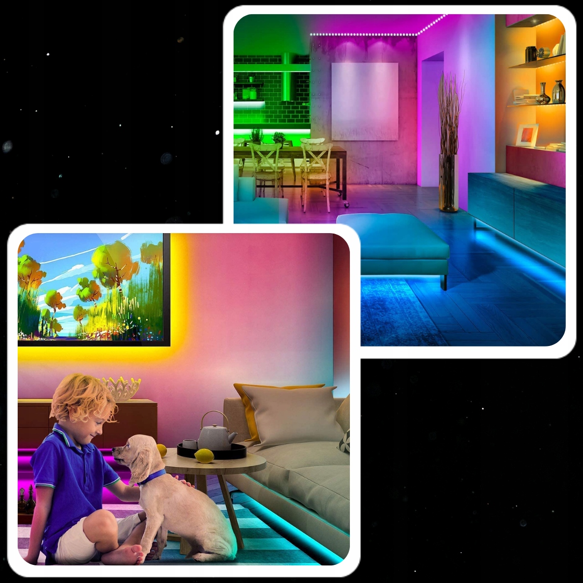 TAŚMA LED RGB KOLOROWA 20M BLUETOOTH STEROWANIE MUZYKĄ APLIKACJA PILOT Napięcie (V) 12V DC