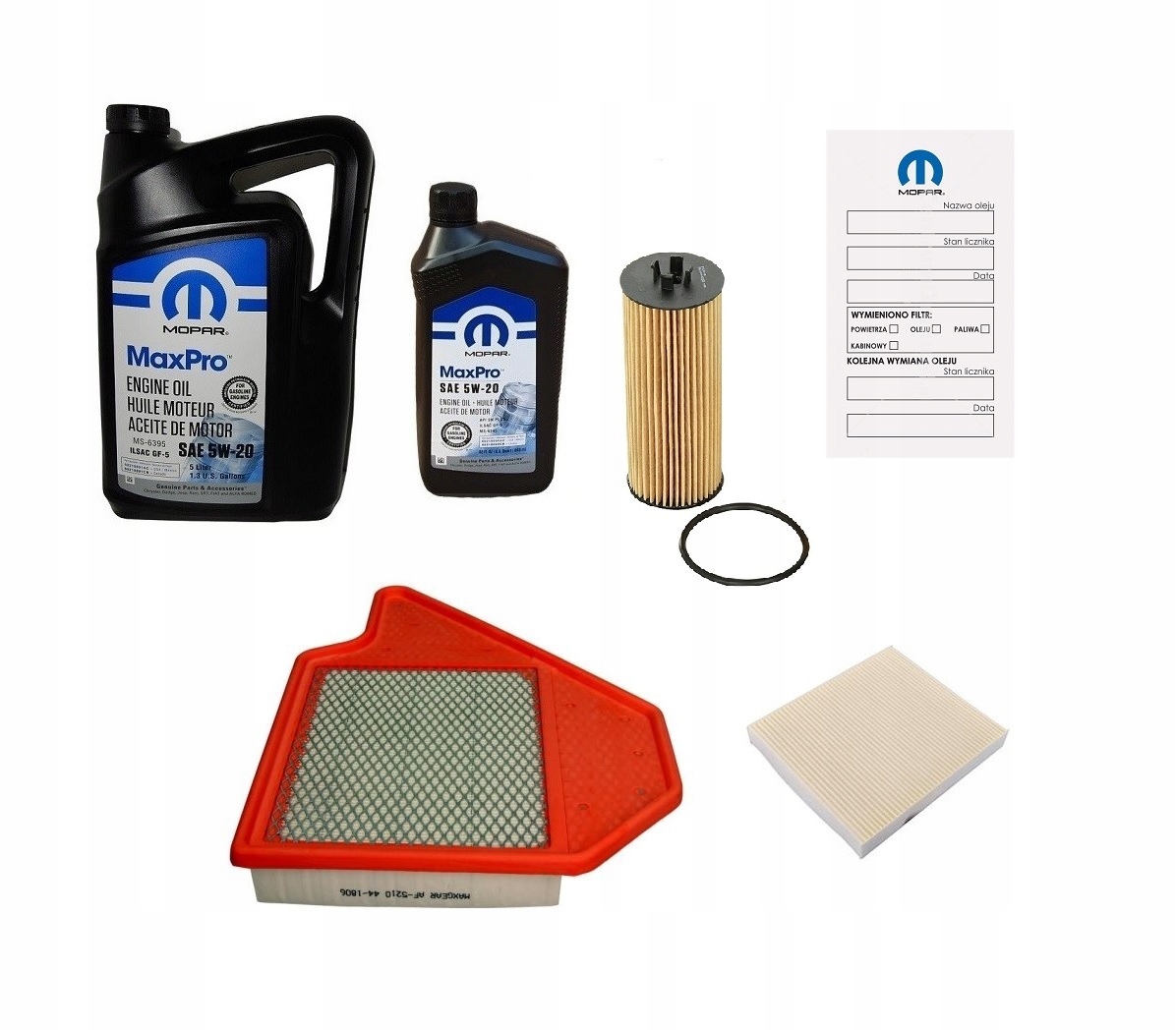 Olej Mopar 5W20 6L Filtry Town&country 2011-2013 3.6 V6