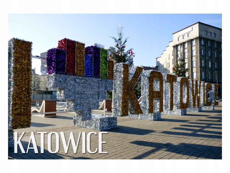 

Katowice Napis Miasto Magnes na lodówkę