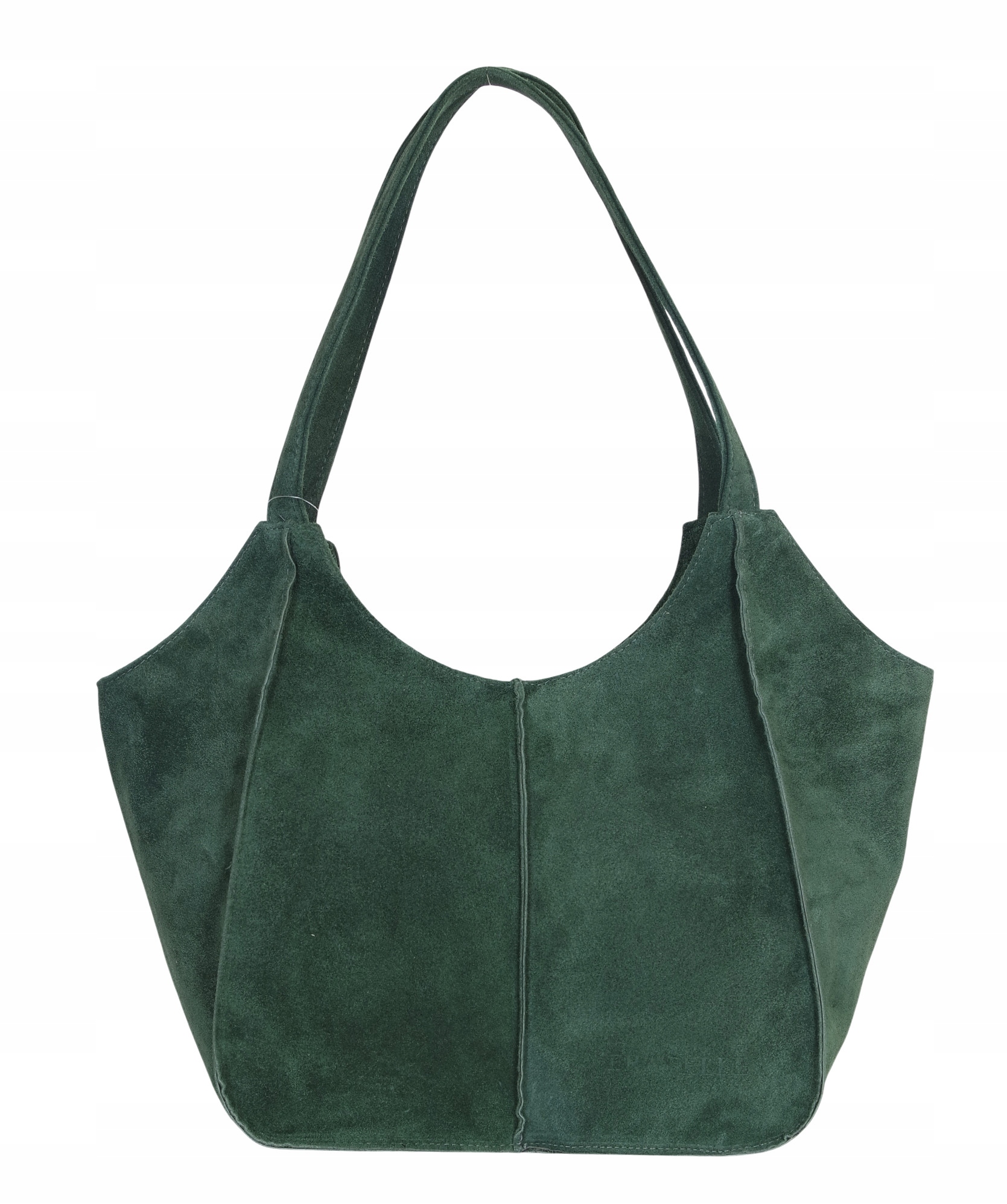 Vera Pelle Semišová velká taška Shopper Bag Praktický interiér Kůže Nat.