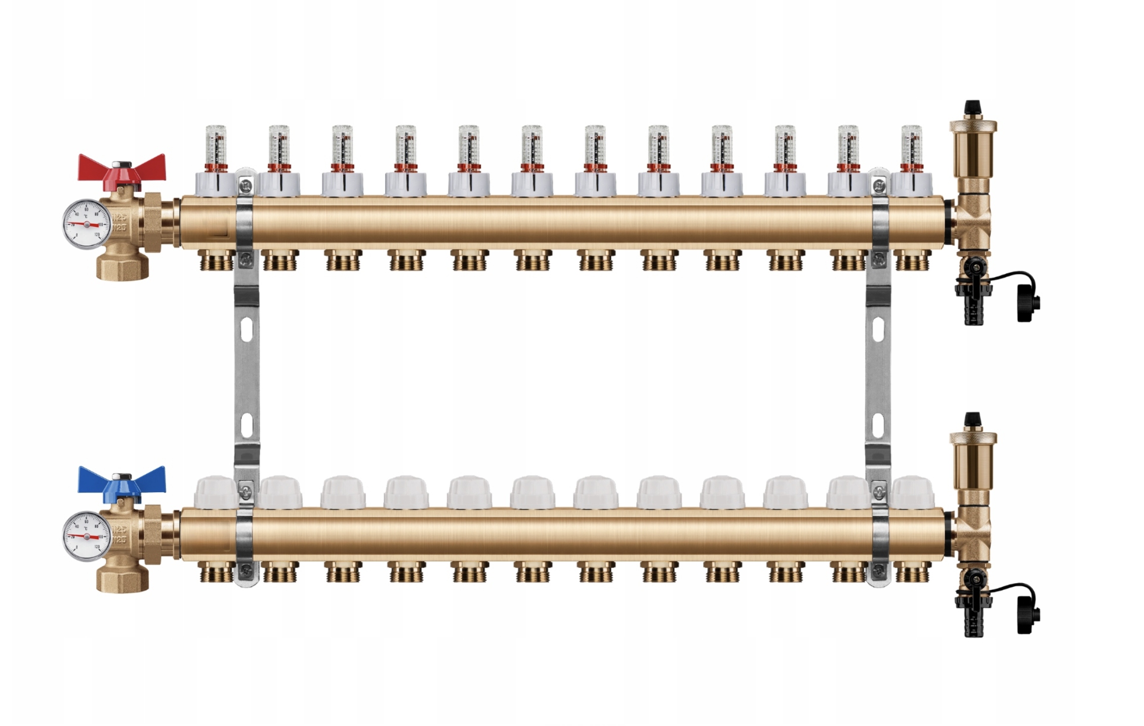 Rozdělovač podlahového vytápění 12 Pex Úhlový Kulový Ventil