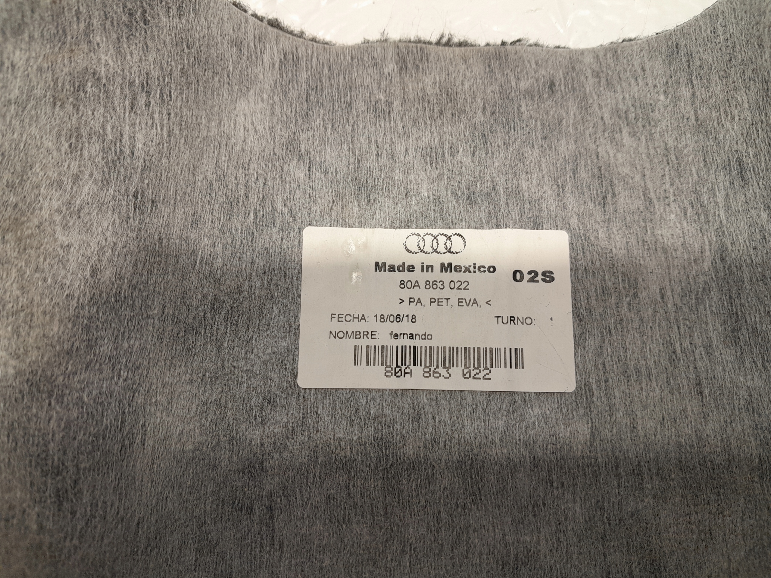AUDI Q5 80A upholstery TUNELU SRODKOWEGO 80A863022